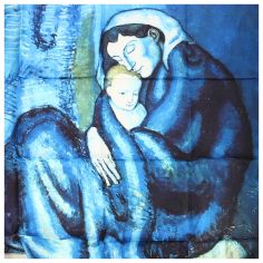 Carré 90 Picasso Mère et Enfant, Période Bleu Brochier Soieries 1890