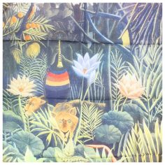 Carré 90 Rousseau La Jungle Brochier Soieries 1890