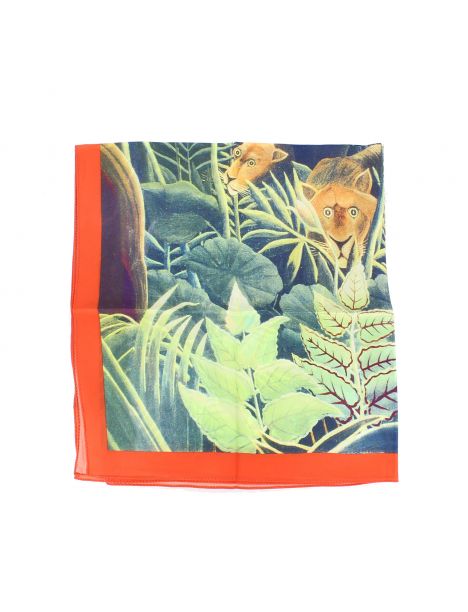 Carré 90 Rousseau La Jungle Brochier Soieries 1890