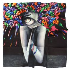 Carré 90 Vinie Des Bubbles plein la tête Brochier Soieries 1890 2