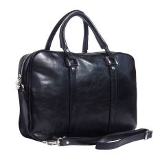 Serviette En Cuir De Veau Noir, Voyage Business. Tony Et Paul. Tony & Paul