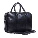 Serviette En Cuir De Veau Noir, Voyage Business. Tony Et Paul. Tony & Paul
