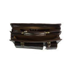 Serviette En Cuir De Veau Marron Foncé, Daniele. Tony Et Paul. Tony & Paul 2