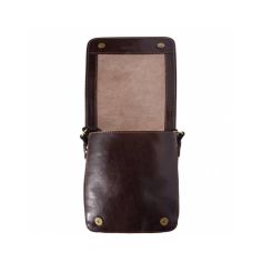 Besace en cuir de veau marron foncé, Mirko. Tony et Paul. Tony & Paul 2