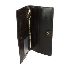 Portefeuille XL en cuir de veau marron foncé Bernardo V, Tony et Paul. Tony & Paul 2