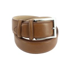 Ceinture cuir, Bottalato 4cm, couleur camel 4cm Robert Charles