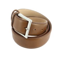 Ceinture cuir, Bottalato 4cm, couleur camel 4cm Robert Charles 2