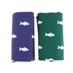 Set de 2 mouchoirs brodés. Poissons Cravate Avenue Signature