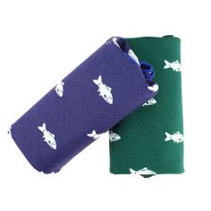 Set de 2 mouchoirs brodés. Poissons Cravate Avenue Signature 2