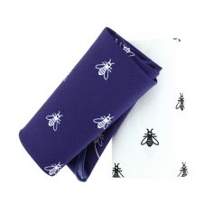 Set de 2 mouchoirs brodés. mouche blanc Bleu Cravate Avenue Signature 2