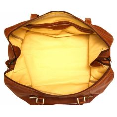 Sac De Voyage En Cuir Marron Clair, Fortunato. Tony Et Paul. Tony & Paul 2