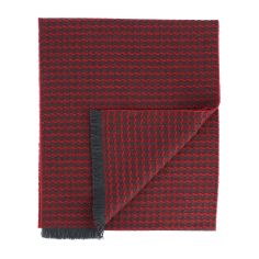 Echarpe Glasgow I, en laine d'Australie, Rouge Tony & Paul 2