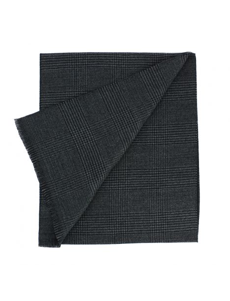 Echarpe Stirling noire en laine, Bicolore. Tony & Paul