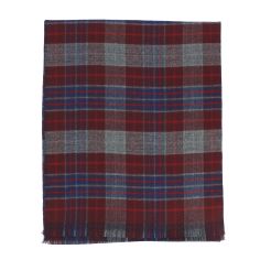 Echarpe Aberdeen Tartan Bordeaux en laine. Tony & Paul