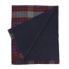 Echarpe Aberdeen Tartan Bordeaux en laine. Tony & Paul 2