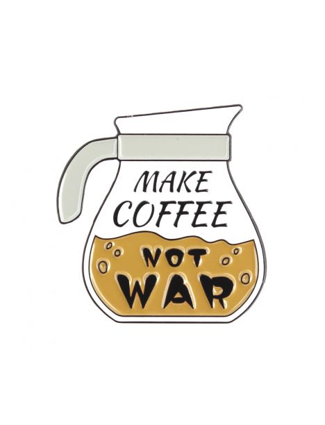 Pin's Make coffee not war! Clj Charles Le Jeune