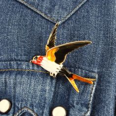 Broche Hirondelle orangée Clj Charles Le Jeune 2
