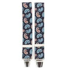 Bretelles Tony et Paul, Paisley imprimé marine Tony & Paul