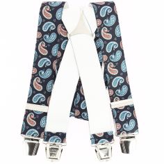Bretelles Tony et Paul, Paisley imprimé marine Tony & Paul 2
