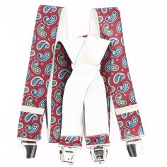 Bretelles Tony et Paul, Paisley imprimé Bordeaux Tony & Paul 2