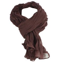 Chèche coton Dakar, marron cacao foncé Clj Charles Le Jeune