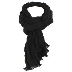 Chèche coton Dakar, Noir charbon Clj Charles Le Jeune