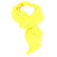 Chèche coton Dakar, jaune fleur de souffre Clj Charles Le Jeune