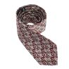 Cravate en soie, Dufy Feuilles et Vagues, rouge Brochier Soieries 1890
