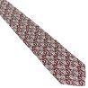 Cravate en soie, Dufy Feuilles et Vagues, rouge Brochier Soieries 1890