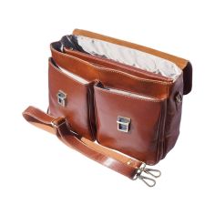 Serviette En Cuir Marron, Andrea. Tony Et Paul. Tony & Paul 2