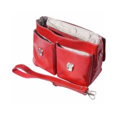 Serviette En Cuir Rouge Clair, Andrea. Tony Et Paul. Tony & Paul 2