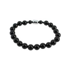 Bracelet tête de Bouddha, Véritable Onyx noire. Cravate Avenue Signature 2