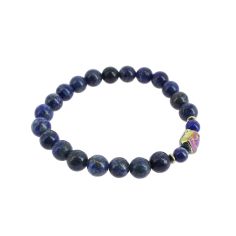 Bracelet tête de Bouddha, Véritable Sodalite Bleu. Cravate Avenue Signature 2