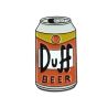 Pin's canette de bière orange, Duff beer Clj Charles Le Jeune