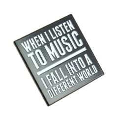 Pin's When i listen to music, I fall into a different world - Musique Clj Charles Le Jeune 2
