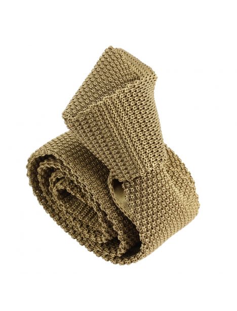 Cravate Tricot de soie, marron jute, Tony & Paul Tony & Paul