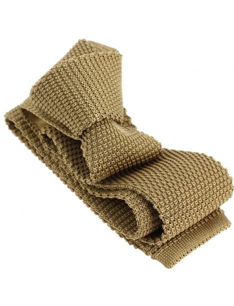 Cravate Tricot de soie, marron jute, Tony & Paul Tony & Paul