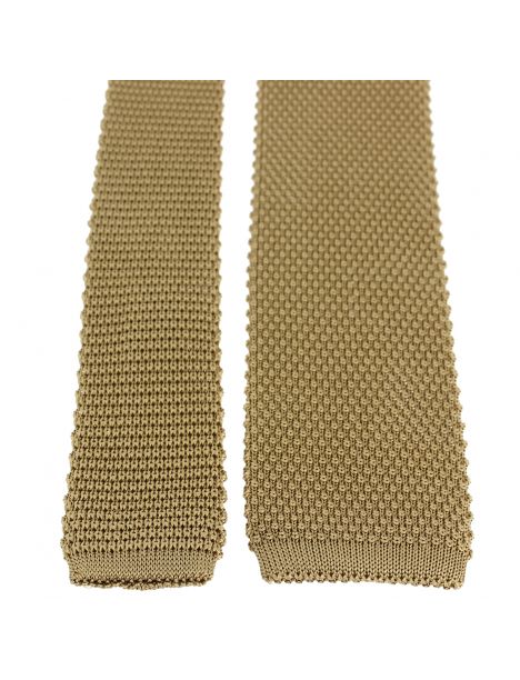 Cravate Tricot de soie, marron jute, Tony & Paul Tony & Paul