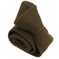 Cravate Tricot de soie, marron tourbe, Tony & Paul Tony & Paul 2