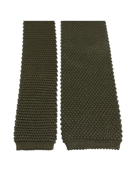 Cravate Tricot de soie, marron terre, Tony & Paul Tony & Paul