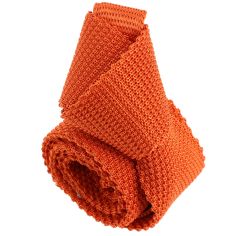 Cravate Tricot de soie, orange clémentine, Tony & Paul Tony & Paul 2