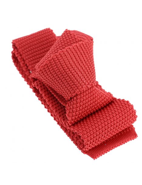 Cravate Tricot de soie, rouge coquelicot, Tony & Paul Tony & Paul