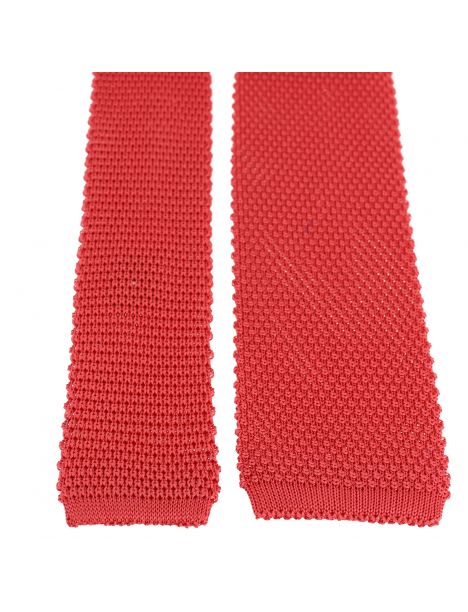 Cravate Tricot de soie, rouge coquelicot, Tony & Paul Tony & Paul