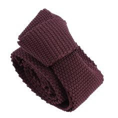 Cravate Tricot de soie, rouge Bourgogne, Tony & Paul Tony & Paul 2