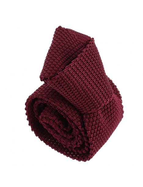 Cravate Tricot de soie, Rouge Bordeaux, Tony & Paul Tony & Paul