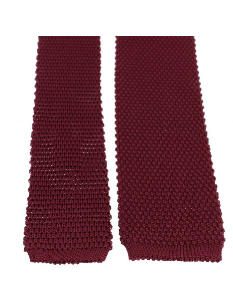 Cravate Tricot de soie, Rouge Bordeaux, Tony & Paul Tony & Paul