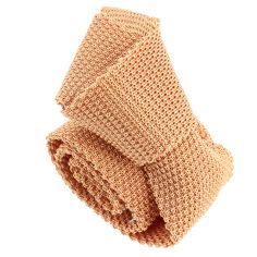 Cravate Tricot de soie, orange pêche, Tony & Paul Tony & Paul 2