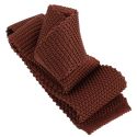 Cravate Tricot de soie, marron acajou, Tony & Paul Tony & Paul
