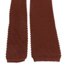 Cravate Tricot de soie, marron acajou, Tony & Paul Tony & Paul