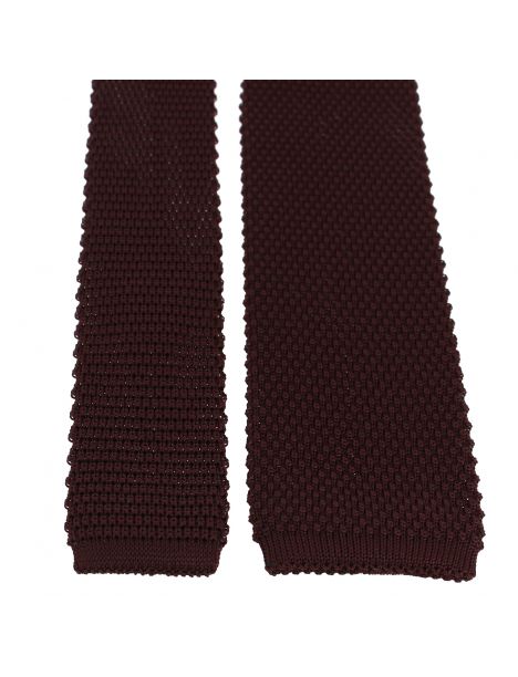 Cravate Tricot de soie, marron teck, Tony & Paul Tony & Paul